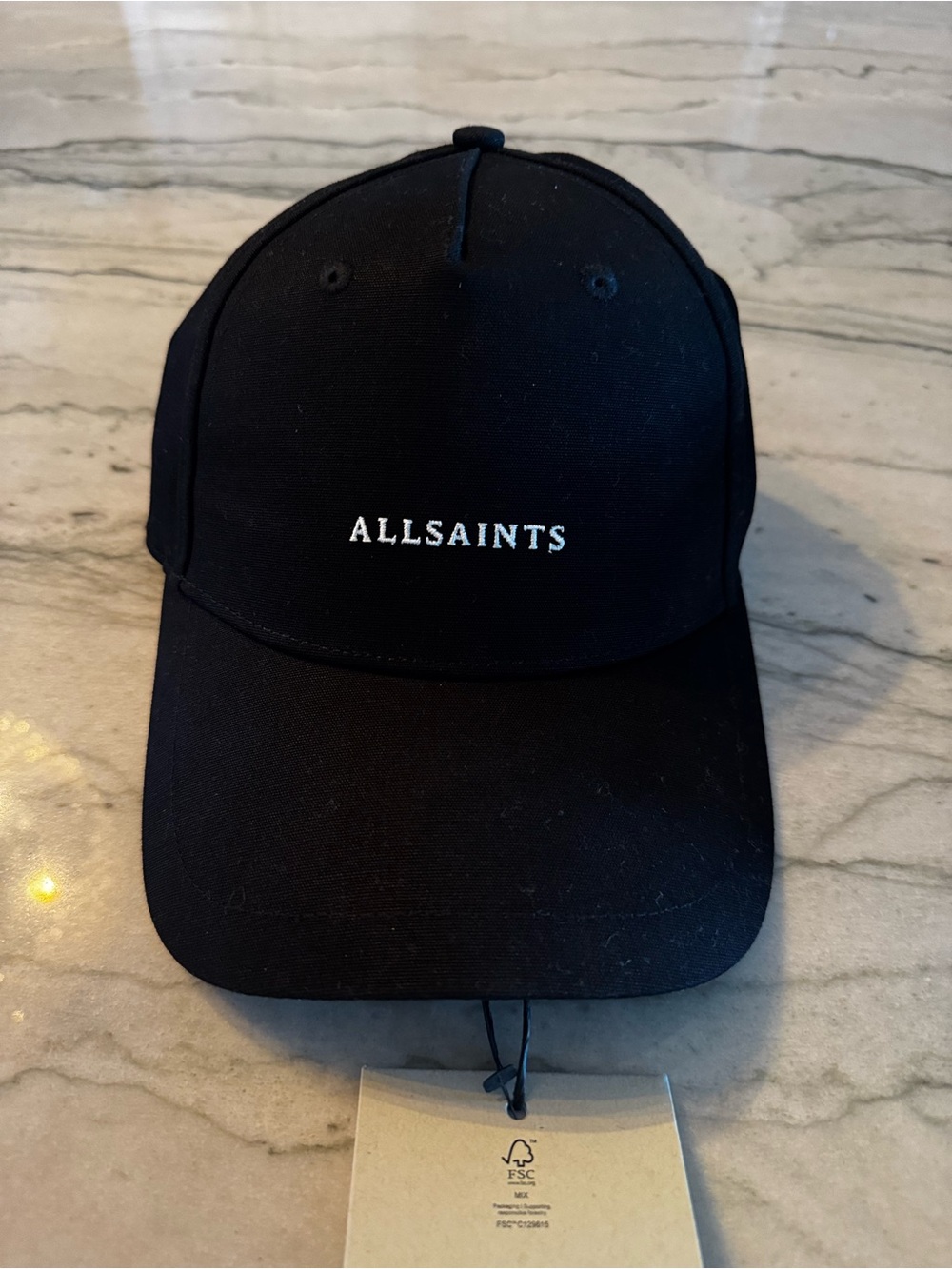 AllSaints Black Logo Baseball Cap unisex